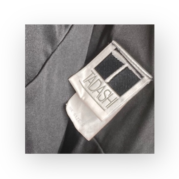 Tadashi Shoji ❤︎ Glamorous Mesh Tulle Halter Draped Gown Dress ❤︎ Black ❤︎ XS - Picture 12 of 16